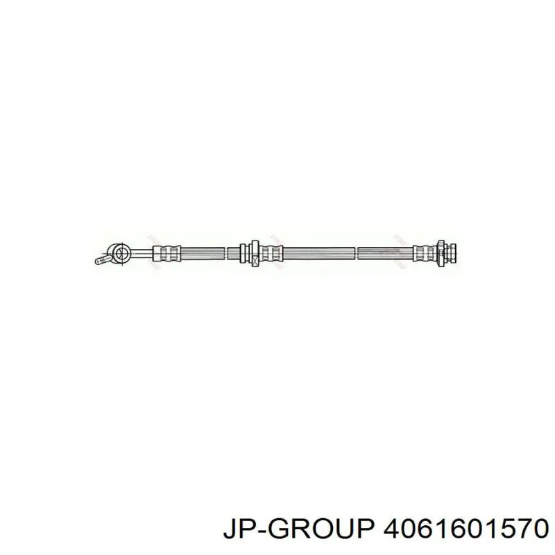 Шланг тормозной передний левый JP Group 4061601570