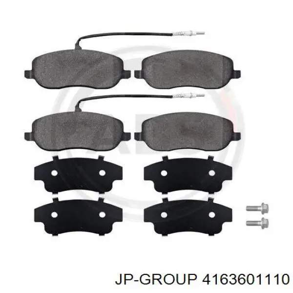 Колодки гальмівні передні, дискові 4163601110 JP Group