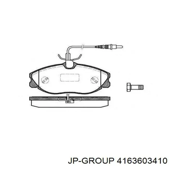 Передние тормозные колодки 4163603410 JP Group