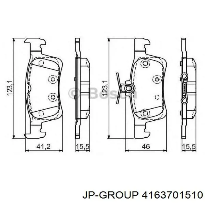 Колодки дисковые  JP Group 4163701510 цена, от 15.81 USD