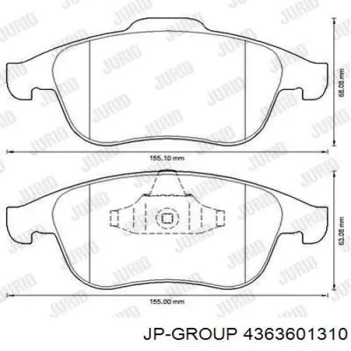 Колодки JP Group 4363601310 цена, от 19.13 USD