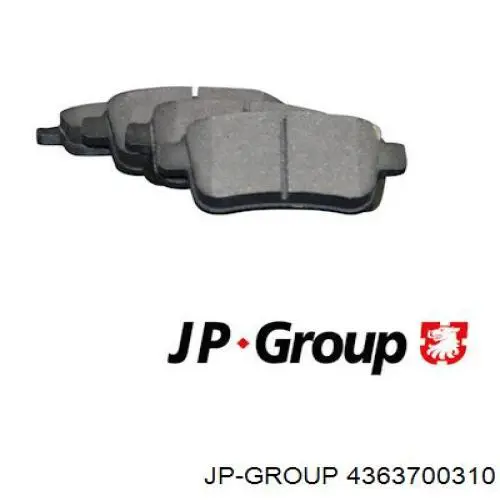 Задние тормозные колодки 4363700310 JP Group