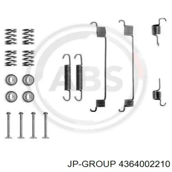 Монтажный комплект задних барабанных колодок 4364002210 JP Group