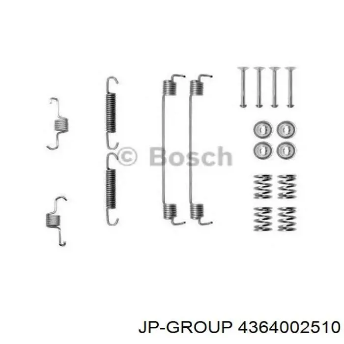 Монтажний комплект задніх барабанних колодок 4364002510 JP Group