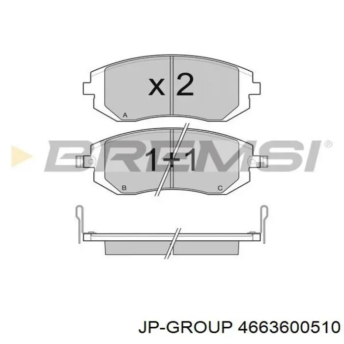 Колодки JP Group 4663600510 цена, от 17.65 USD