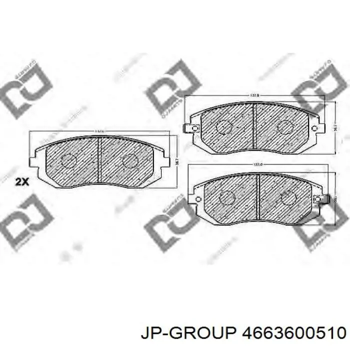 Купить 4663600510 JP Group Колодки тормозные