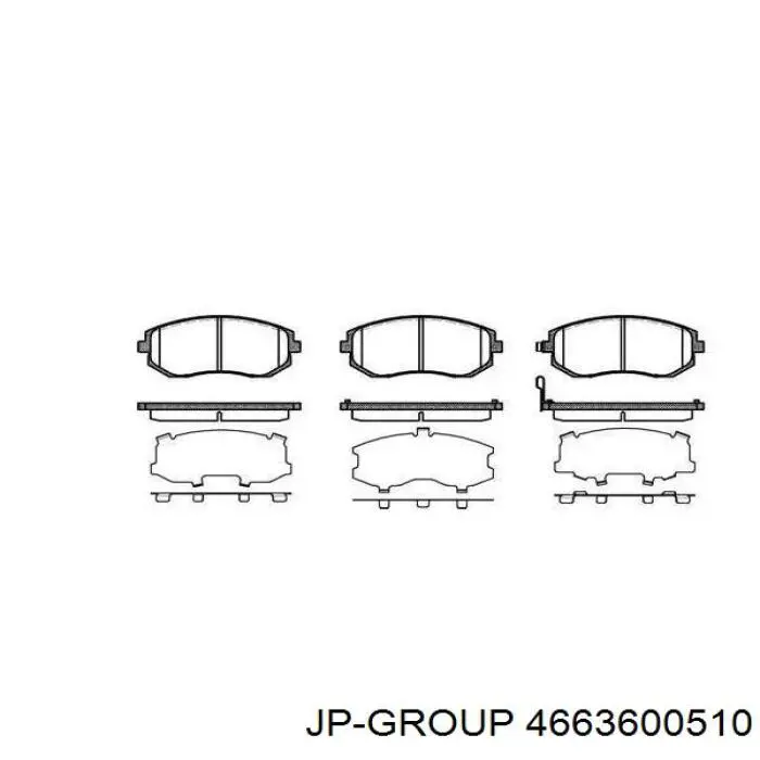 Передние тормозные колодки 4663600510 JP Group