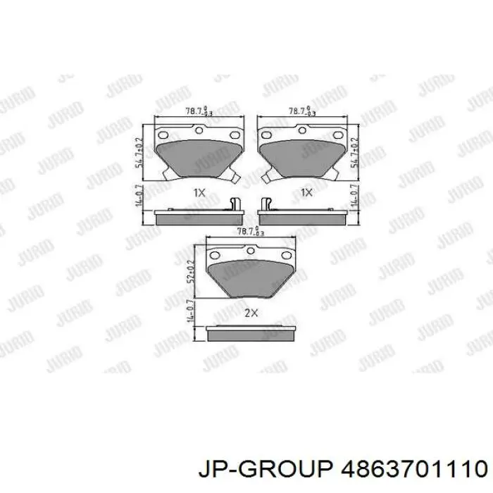 Колодки дисковые  JP Group 4863701110 цена, от 15.24 USD