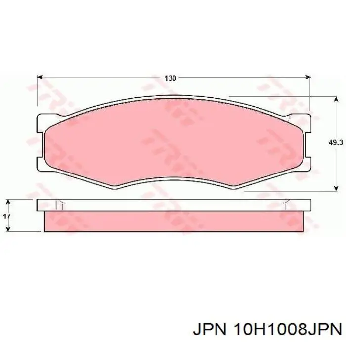 Колодки JPN 10H1008JPN цена, от 15.17 USD