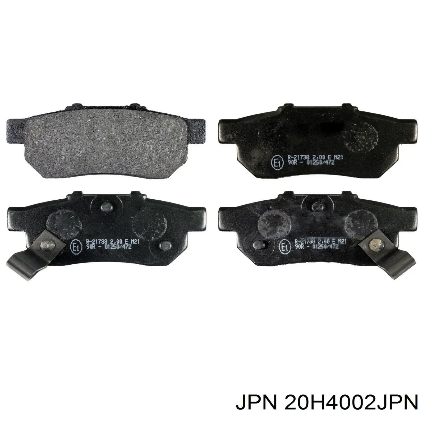 20H4002-JPN JPN колодки тормозные передние дисковые