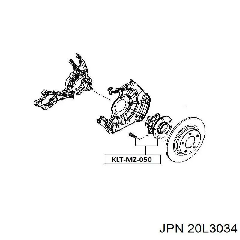 20L3034- JPN ступица задняя