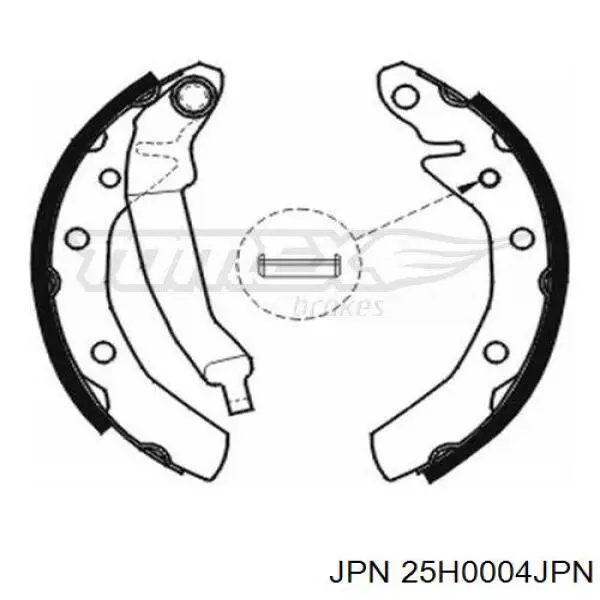 Купить 25H0004JPN JPN Задние барабанные тормозные колодки