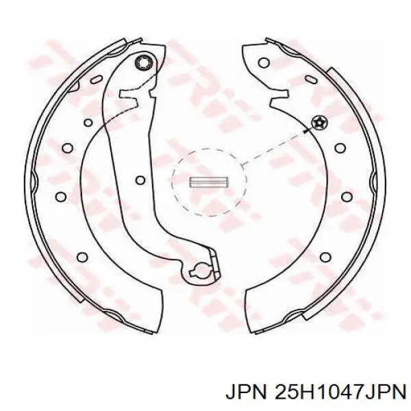 25H1047-JPN JPN колодки тормозные задние барабанные