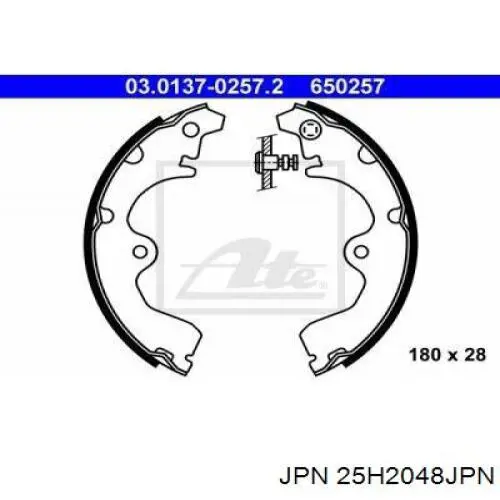 25H2048-JPN JPN задние барабанные колодки