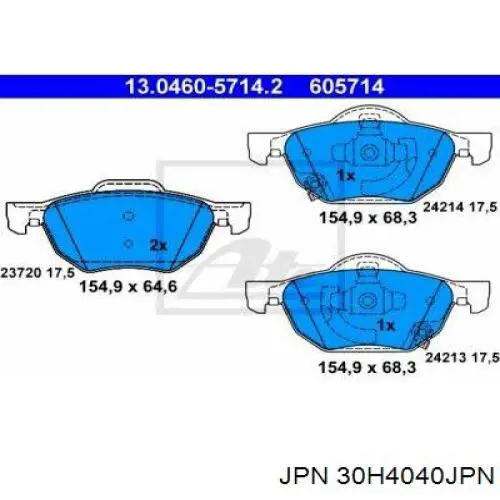 30H4040JPN JPN Диск тормозной передний