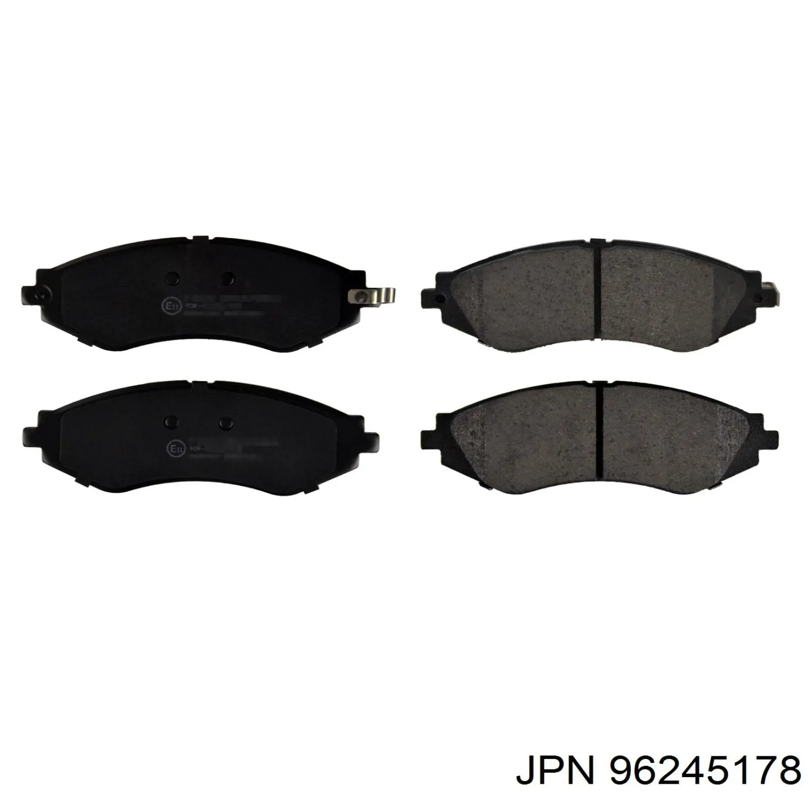 Колодки тормозные передние дисковые JPN 96245178