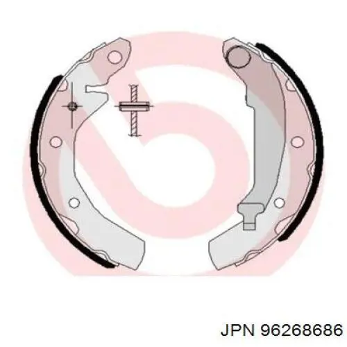 Zapatas de frenos de tambor traseras 96268686 JPN