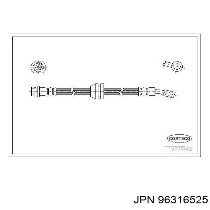 Latiguillo de freno delantero 96316525 JPN