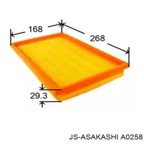 Воздушный фильтр A0258 JS Asakashi