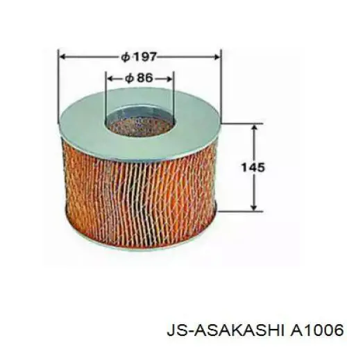 Воздушный фильтр A1006 JS Asakashi