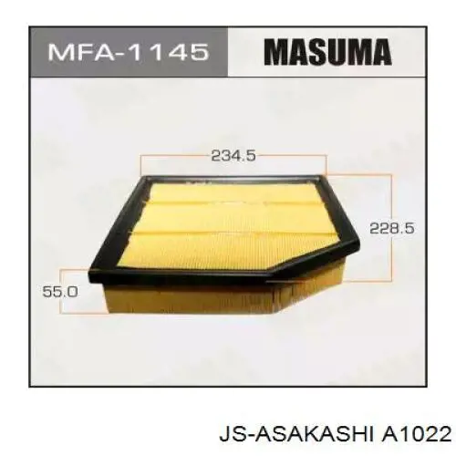Элемент воздушного фильтра JS Asakashi A1022 цена, от 7.96 USD