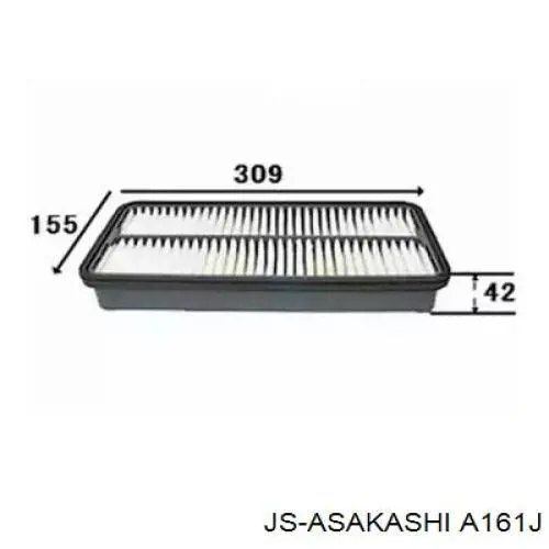 A161J JS Asakashi filtro de ar