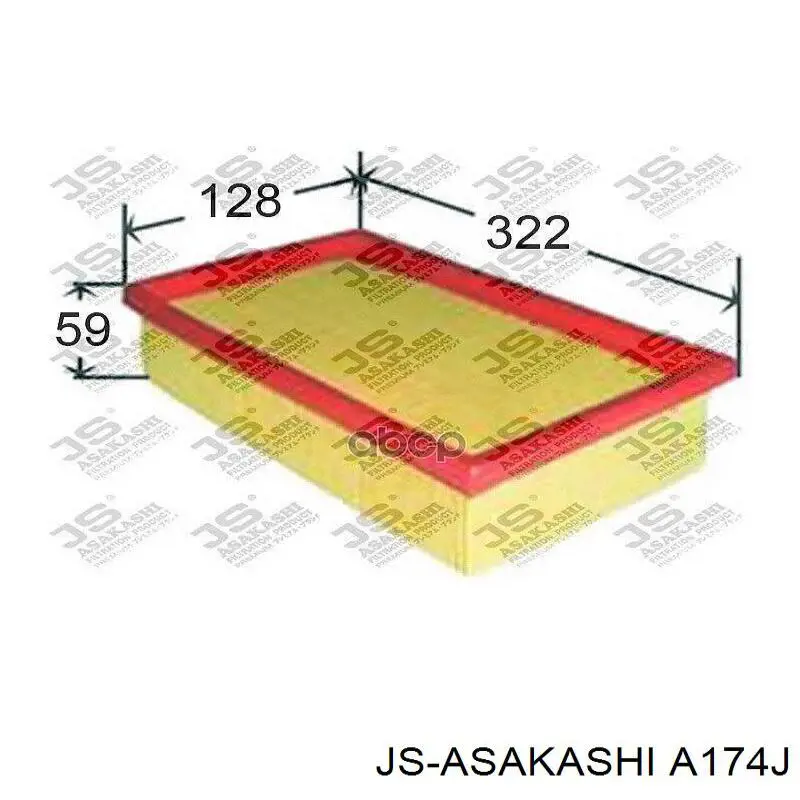 Воздушный фильтр A174J JS Asakashi