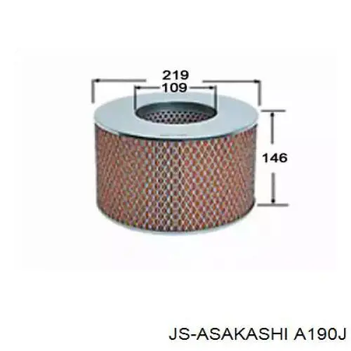 A190J JS Asakashi filtro de ar