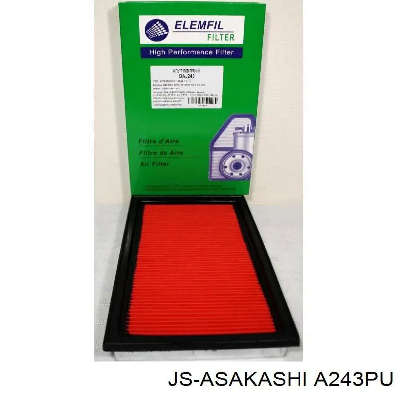 Купить A243PU JS Asakashi Автомобильный фильтр воздуха