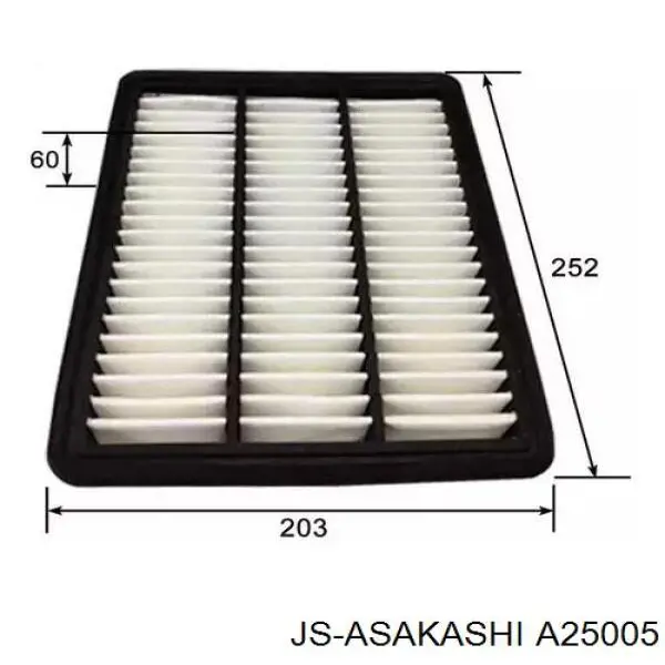 A25005 JS Asakashi filtro de ar