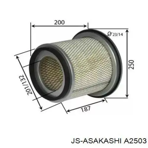 A2503 JS Asakashi filtro de ar