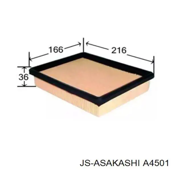 Воздушный фильтр A4501 JS Asakashi