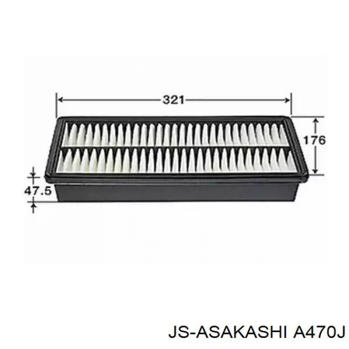 Фільтр повітряний A470J JS Asakashi