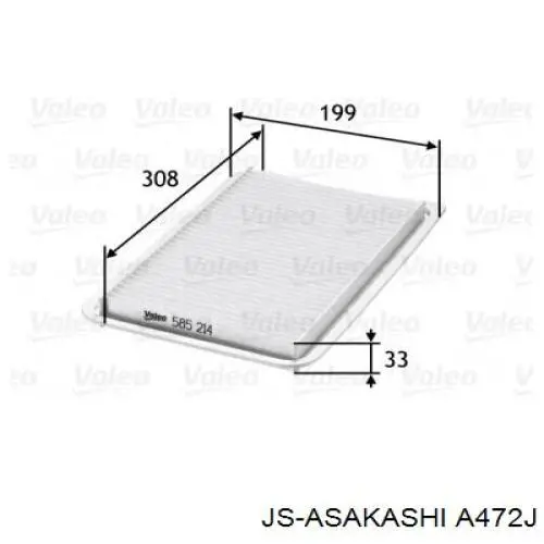 Элемент воздушного фильтра JS Asakashi A472J цена, от 4.70 USD