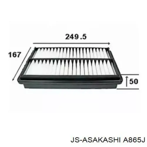 Воздушный фильтр A865J JS Asakashi