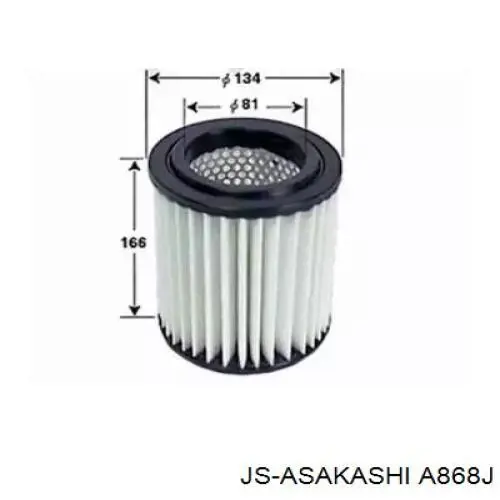 A868J JS Asakashi filtro de ar