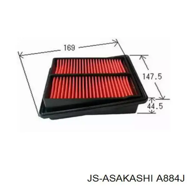 Воздушный фильтр A884J JS Asakashi