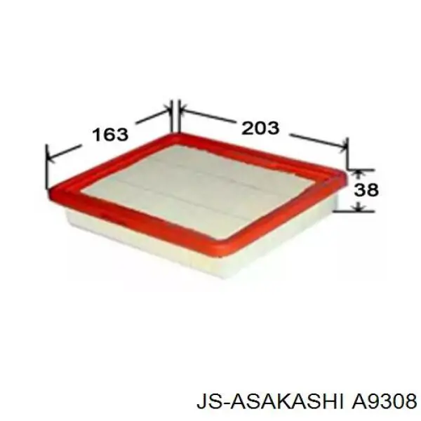 Воздушный фильтр A9308 JS Asakashi