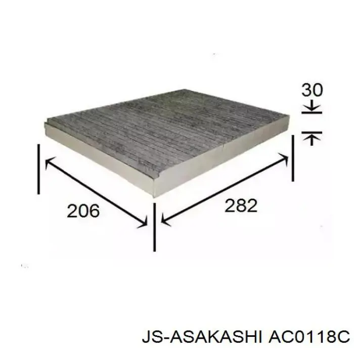 Купить AC0118C JS Asakashi Фильтр салона угольный