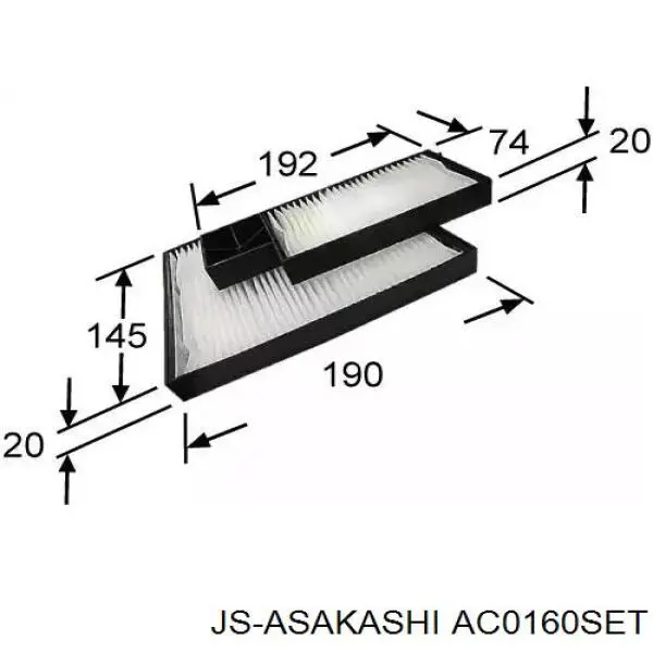 Фильтр салона AC0160SET JS Asakashi