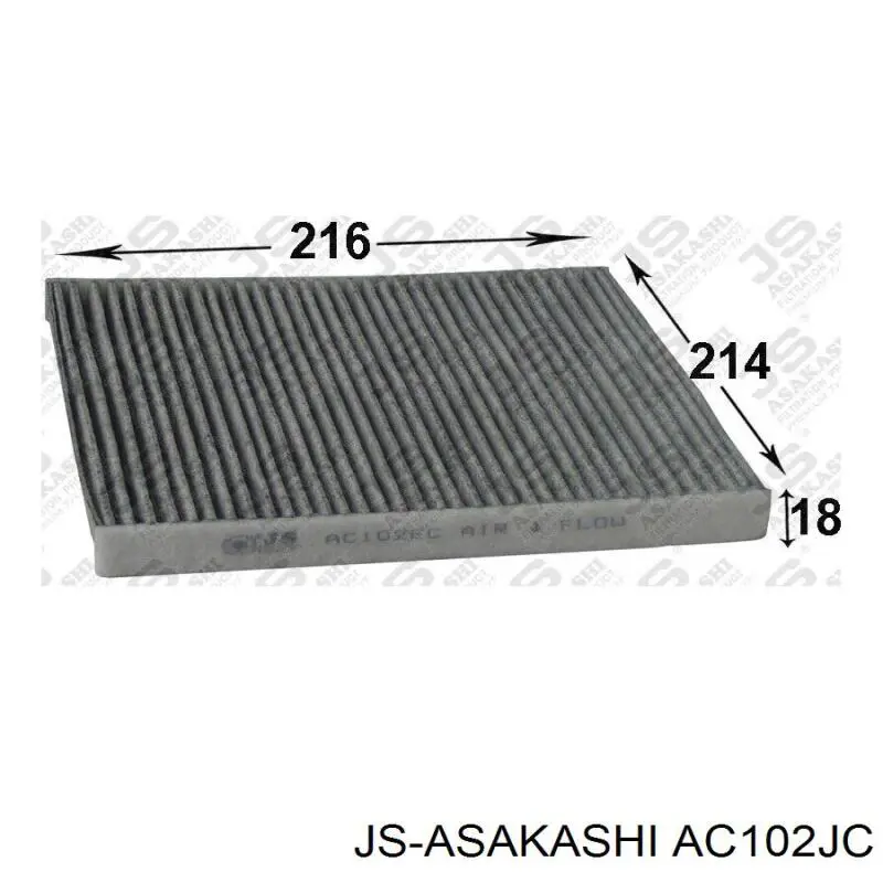Фильтр салона AC102JC JS Asakashi