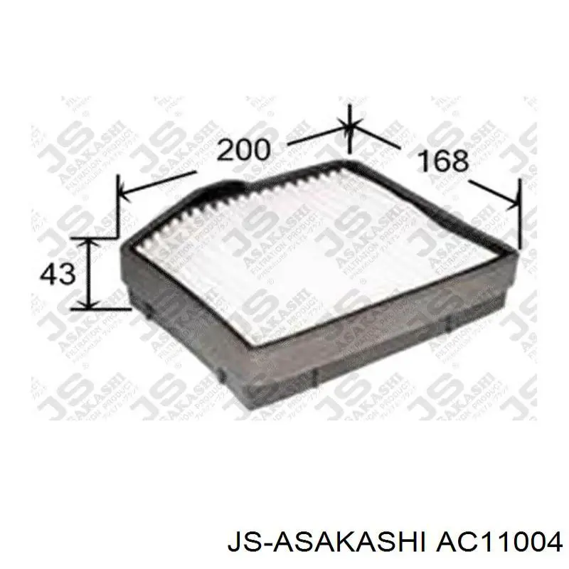 Купить AC11004 JS Asakashi Фильтр салона угольный