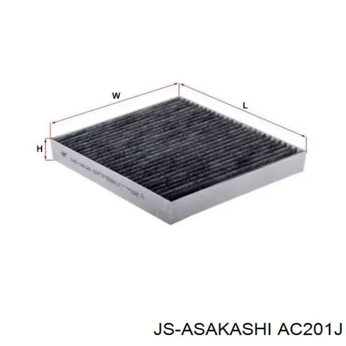 Купить AC201J JS Asakashi Фильтр салона угольный
