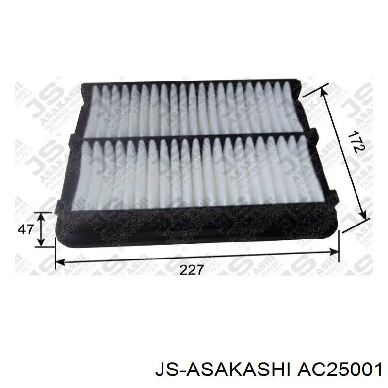 AC25001 JS Asakashi Внутрисалонный фильтр