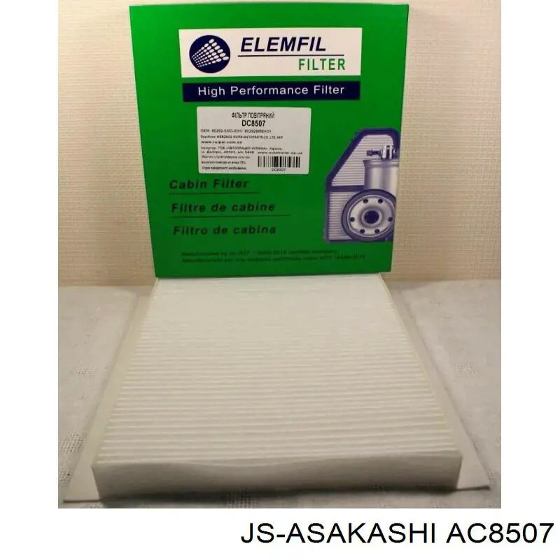 Купить AC8507 JS Asakashi Фильтр салона угольный