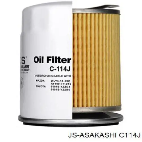 Filtro de aceite C114J JS Asakashi