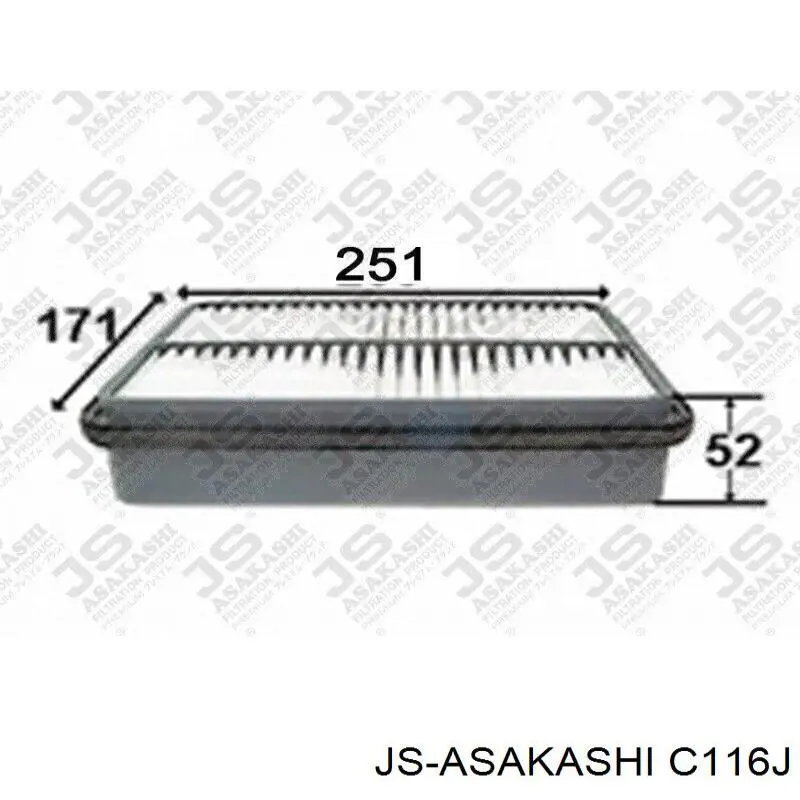 Масляный фильтр C116J JS Asakashi