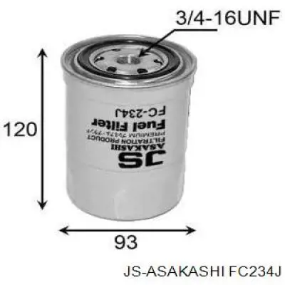 Топливный фильтр FC234J JS Asakashi