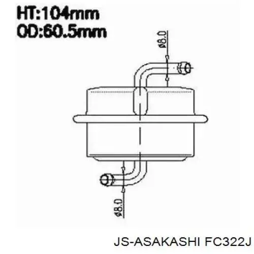 Фильтр тонкой очистки топлива JS Asakashi FC322J цена, от 7.49 USD