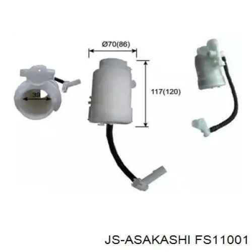 Топливный фильтр FS11001 JS Asakashi